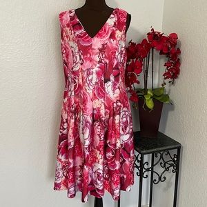 Tommy Hilfiger Pink Floral Midi Dress